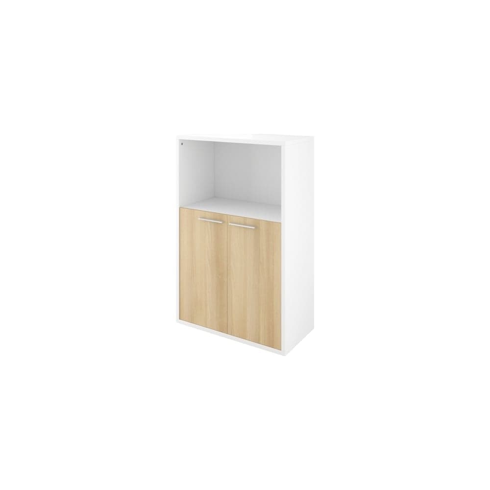 Шкаф Монолит Дублин низкий 1 откр. полка 800x400x1250 Белый30/Акация лорка31 ДБ46.32
