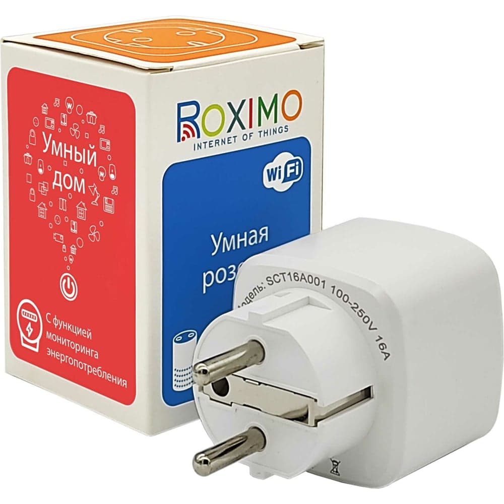 Умная розетка с мониторингом энергопотребления Roximo SCT16A001