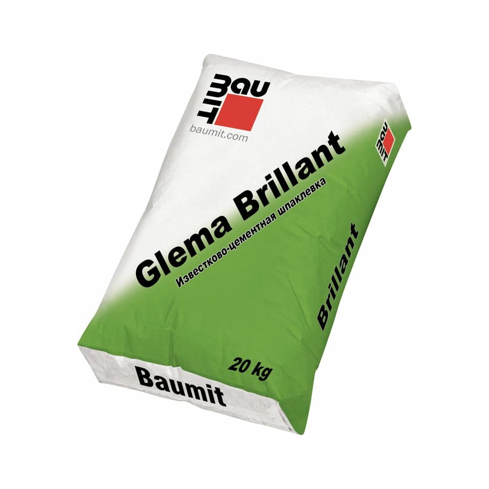 Известково-цементная шпаклевка Baumit GlemaBrillant 20 кг 4612741800618 GlemaBrillant, 20 кг (1302)