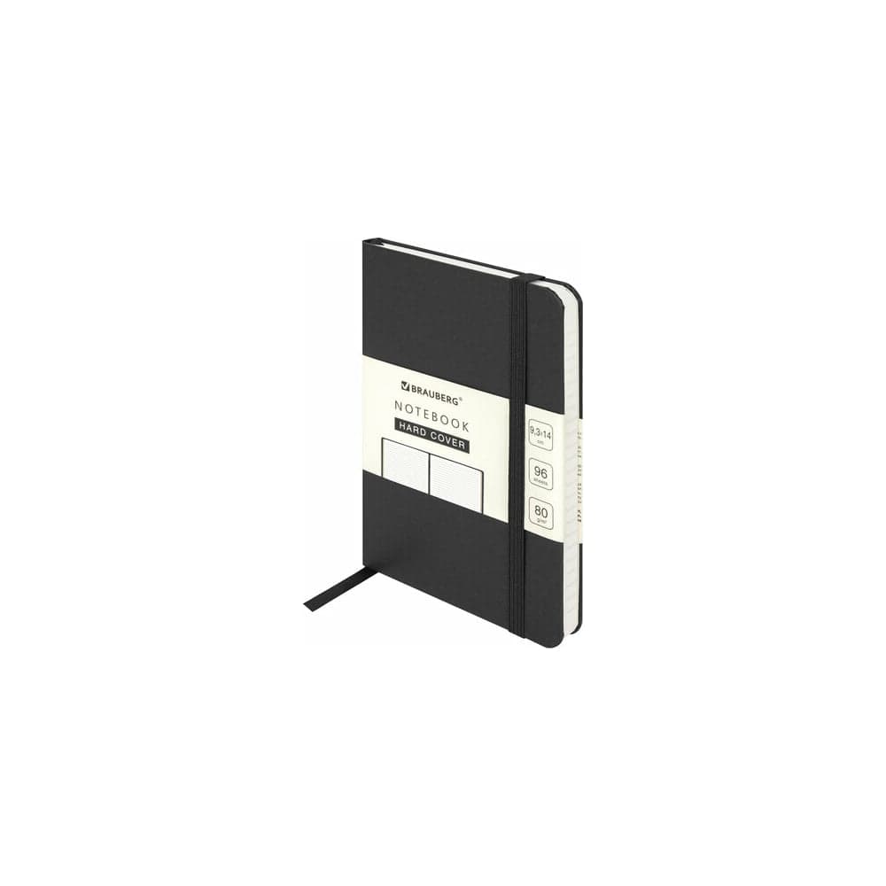 Блокнот BRAUBERG ULTRA малый формат 96x140 мм А6, балакрон, 80 г/м2, 96 листов, линия, черный 113056