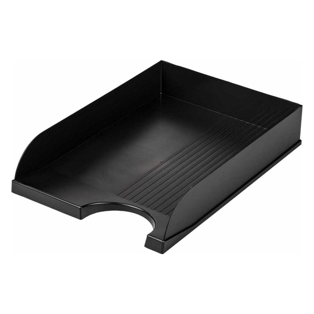 Горизонтальный лоток для бумаг BRAUBERG Standard, 350x253x65 мм, черный 237947