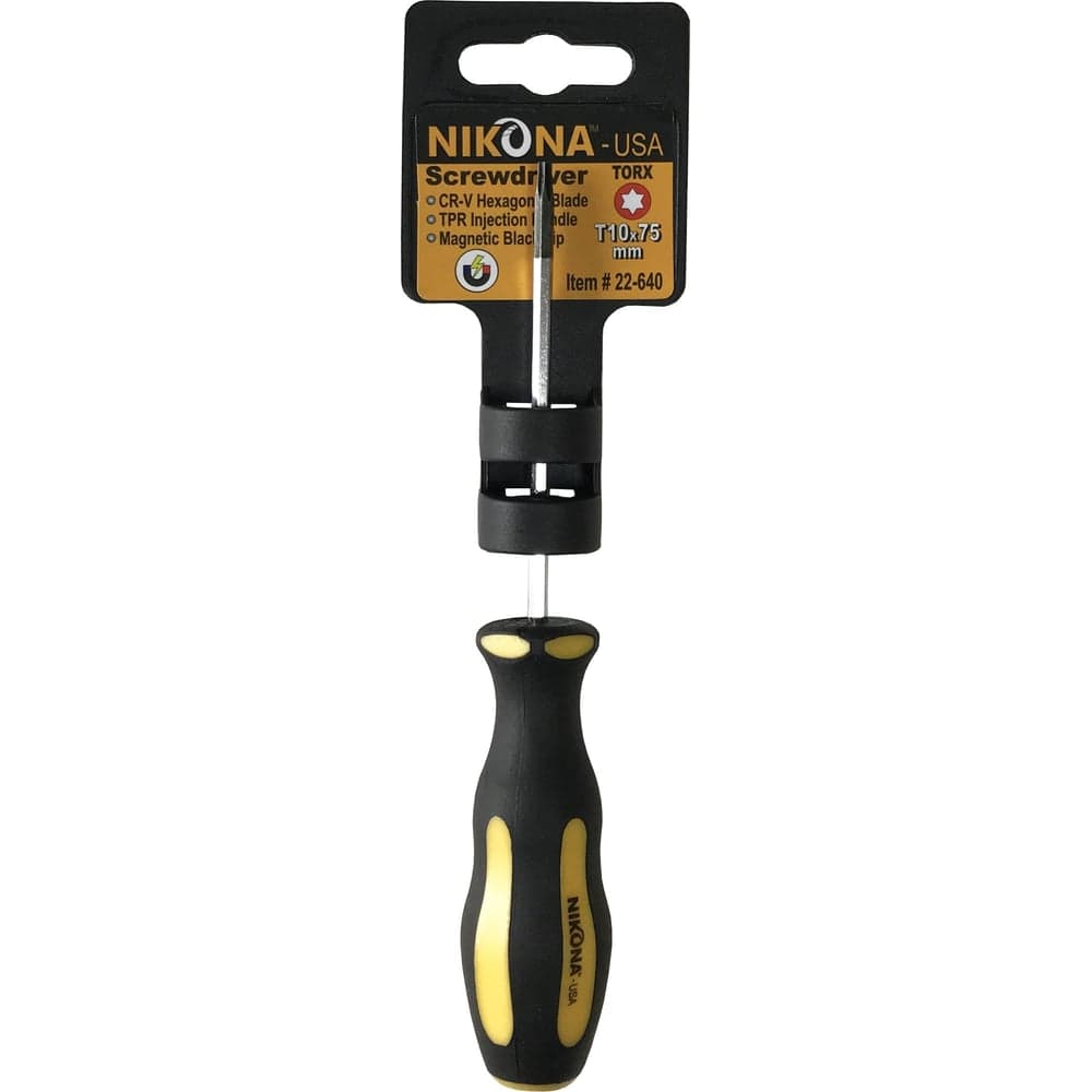 Отвертка NIKONA звездочка Torx  Cr-V, T 10x75 мм, шестигранная 22-640
