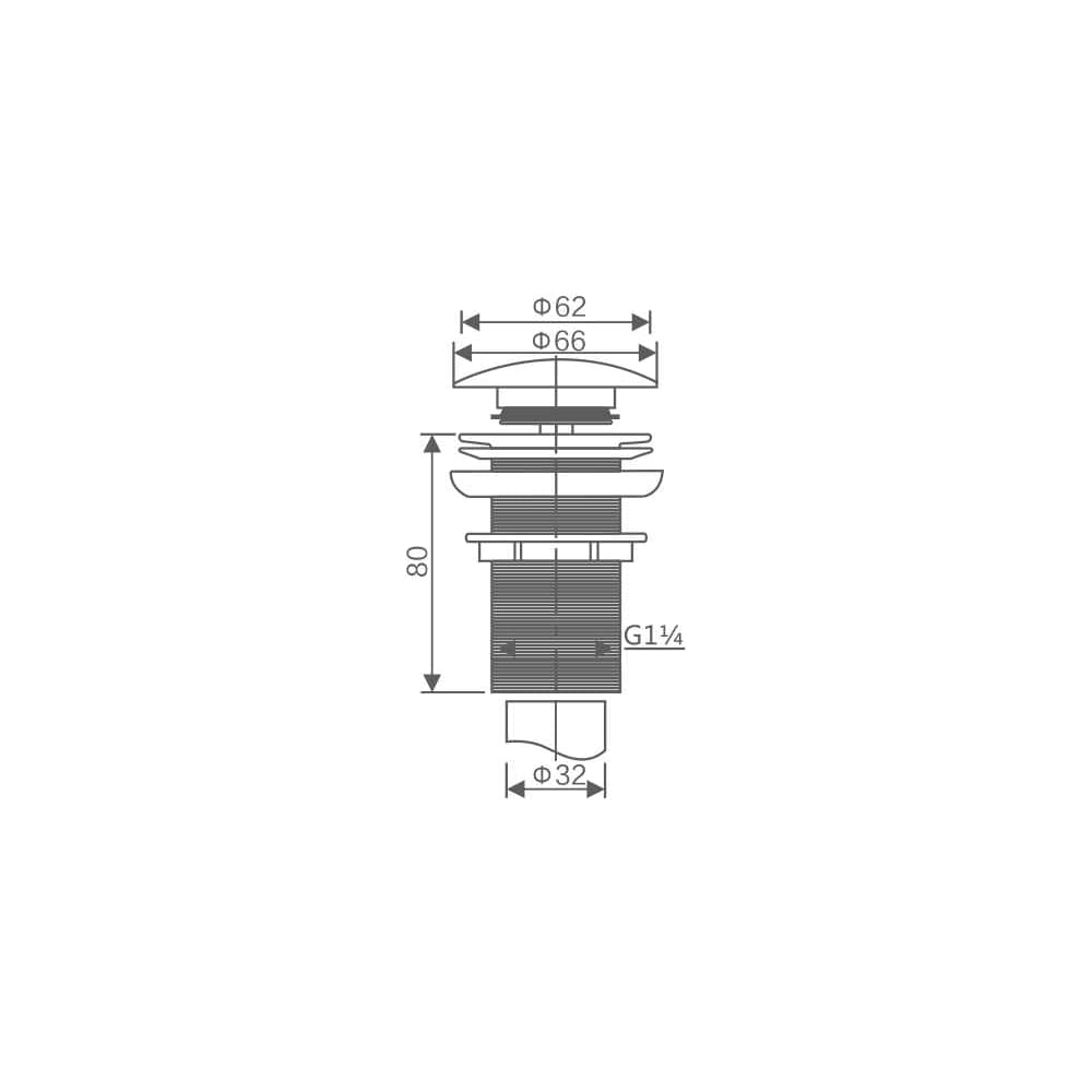 Донный клапан Savol с переливом S-XS001C 23726