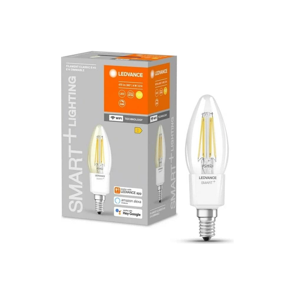 Умная WiFi лампа LEDVANCE SMARTWF B40D 4W/827 230V FILCLE144X1LEDV 4058075609754