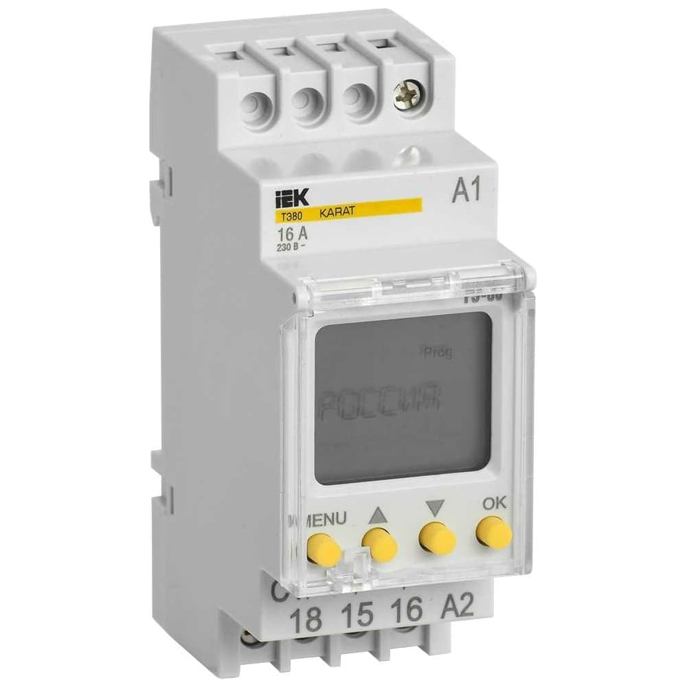 Цифровой таймер IEK ТЭ80 16А, 230В, на DIN-рейку, KARAT MTA10-16-080