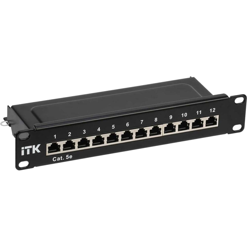 Патч-панель ITK 1U кат.5E STP 12 портов 10" Dual IDC PP12-1UC5ES-D05-10