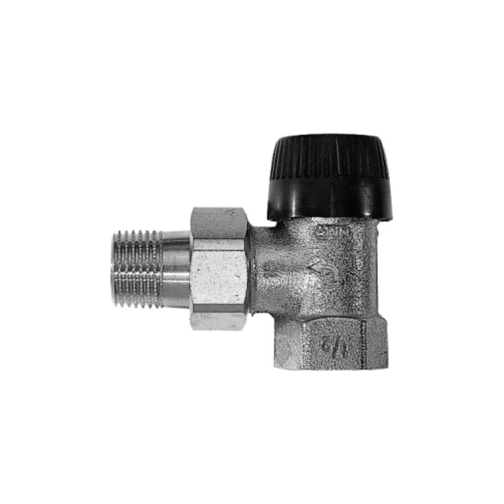 Вентиль для радиатора Honeywell Home 3/4 угловой, под термоголовку, никелированная латунь, конус, Kvs 0.62 V2000EBB20