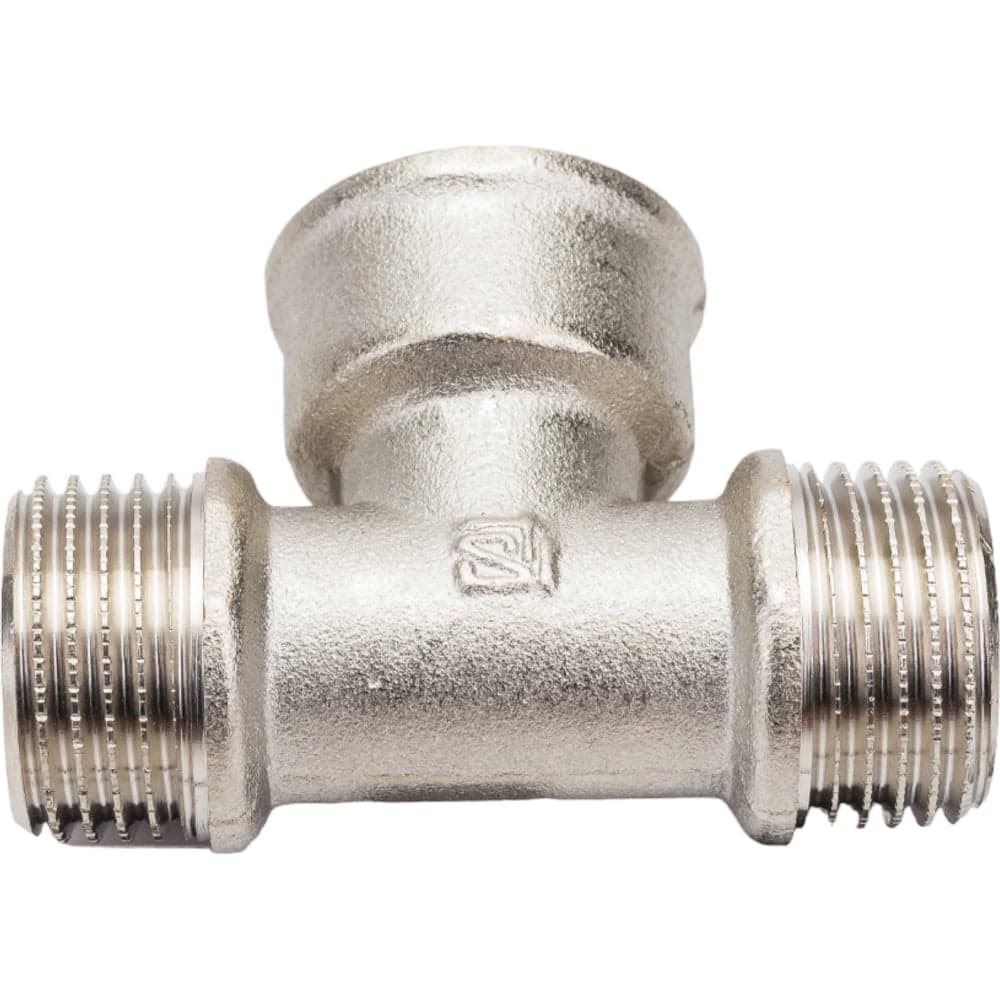 Тройник STI латунный Ду15 (1/2") Н-В-Н никелированный D270-05067
