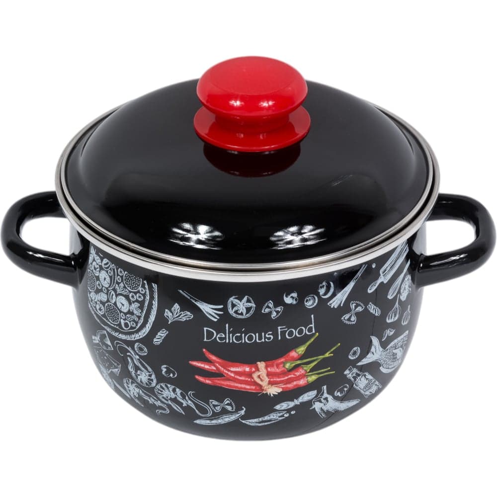 Сферическая эмалированная кастрюля appetite Chilli 2 л 1МС161Р
