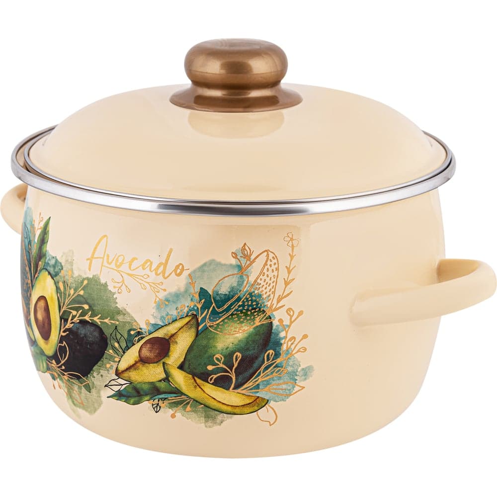 Сферическая эмалированная кастрюля appetite Avocado 2 л 1MC161P