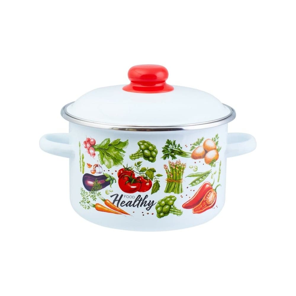 Цилиндрическая эмалированная кастрюля appetite Veggies 2 л 1RD161M Veggies