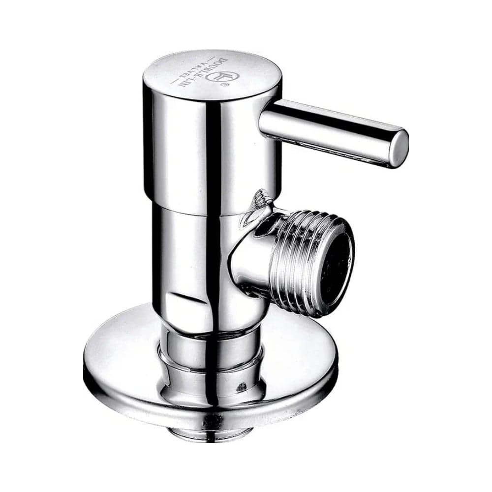 Угловой вентиль DOUBLE-LIN хром, керамическая букса, чашка Ду=1/2x1/2 LL3081 A (1/2x1/2)