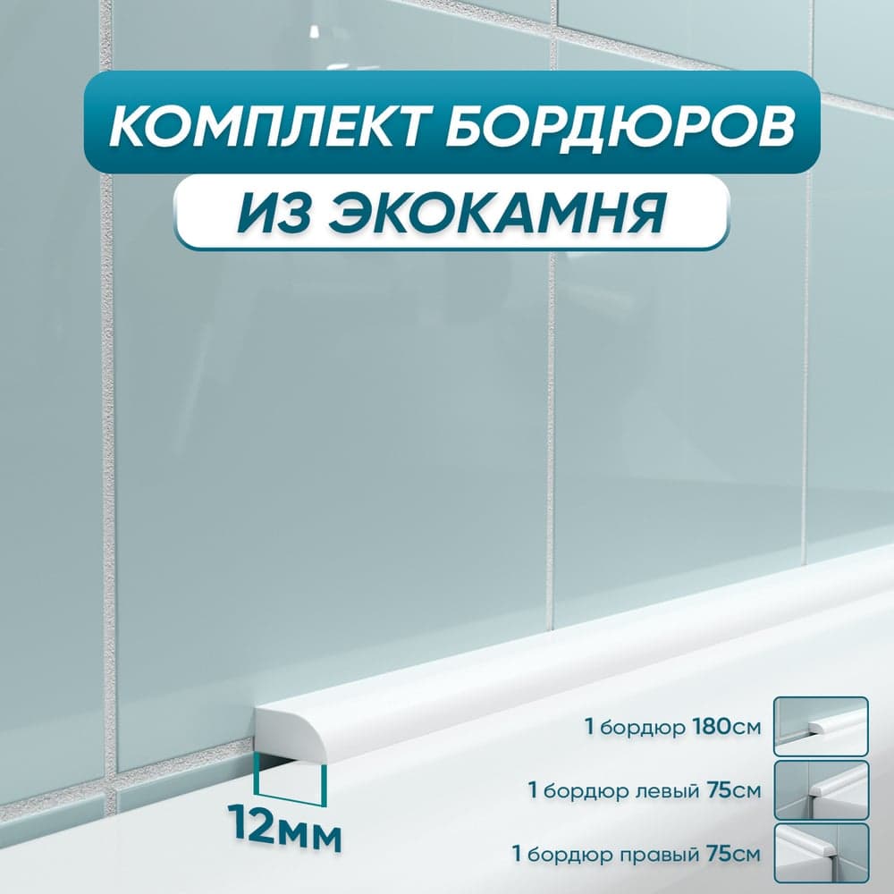 Комплект акриловых бордюров для ванной BNV СВ12 4603312129566