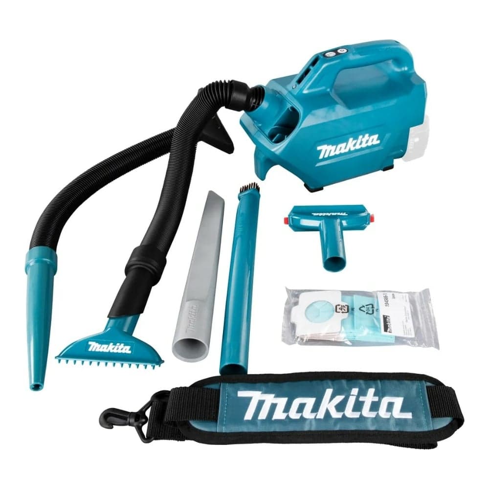 Пылесос Makita аккумулятор 18В, Li-ion, 1400л\м, 5.4 кПа,0.33\0.5л,1.8-2.2 кг., 3-x скоростной DCL184Z
