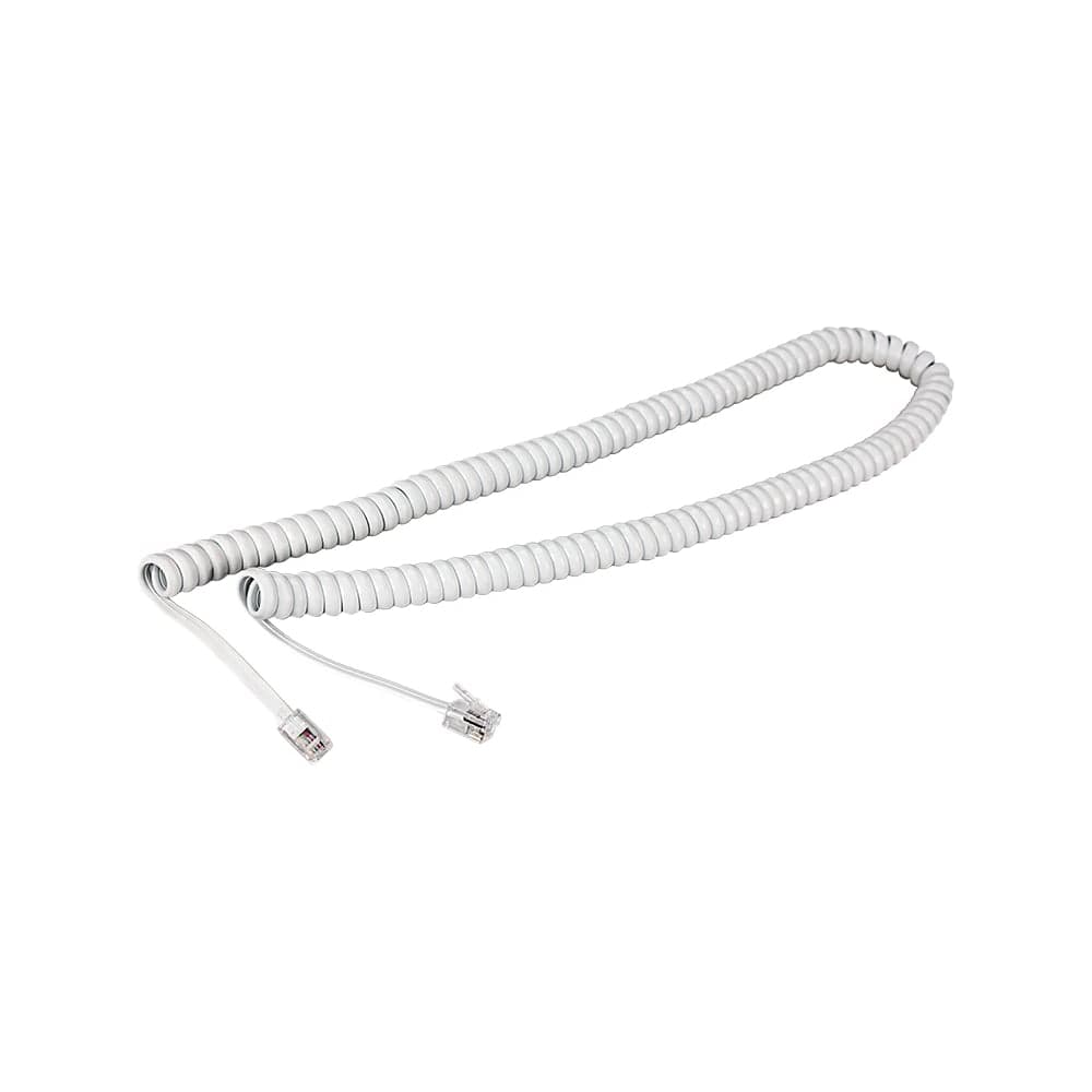 Шнур для телефонной трубки REXANT витой RJ-10 (4P-4C), 4м, белый 18-2041