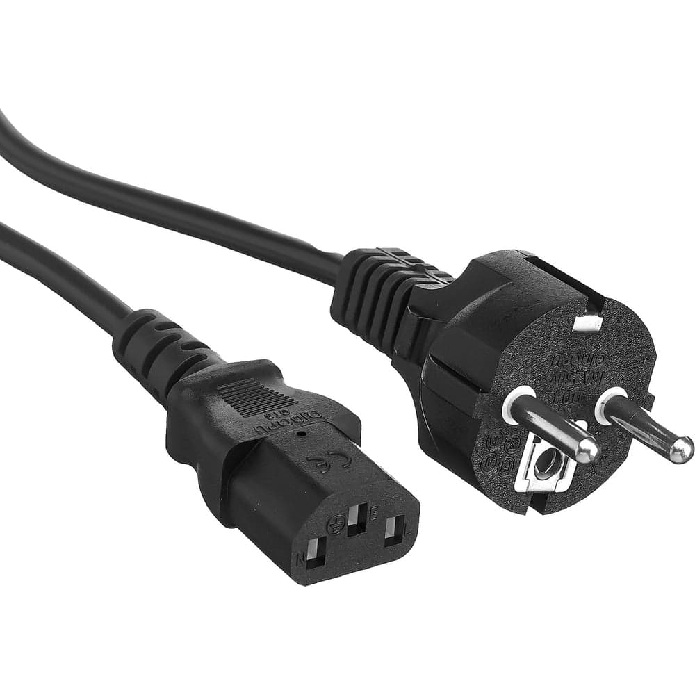 Кабель питания ExeGate Power PC-5P Евровилка Schuko- C13/1.0mm2, медь, черный, 10A, 5м 280655