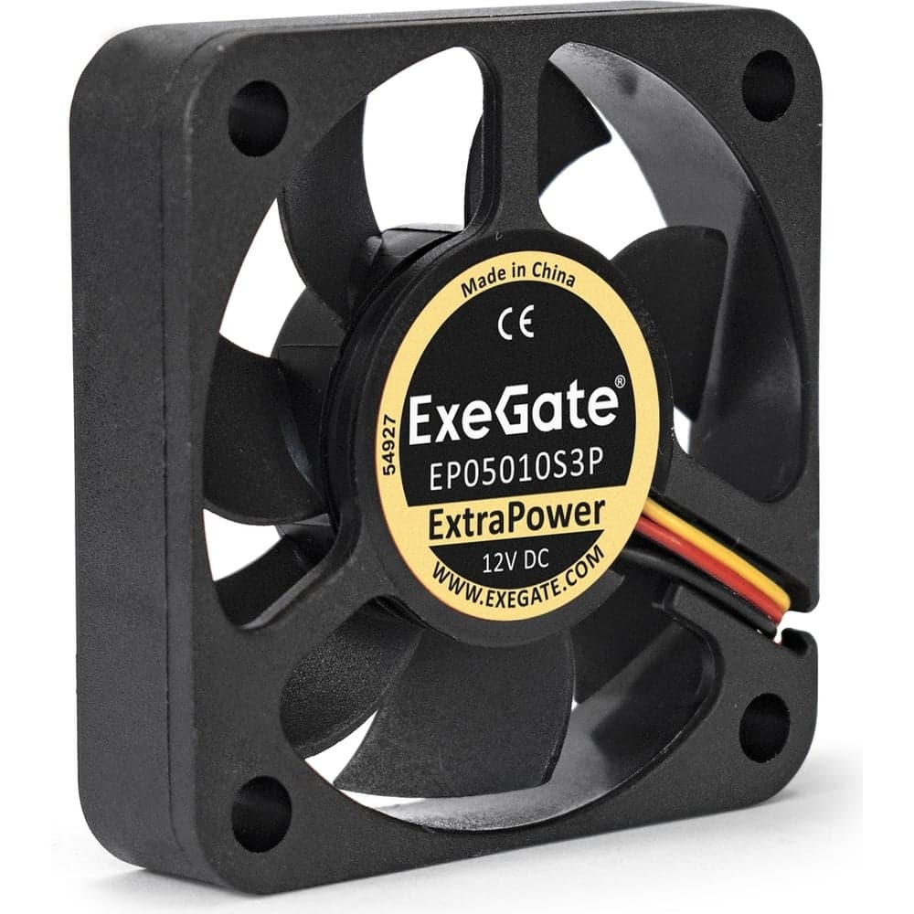 Вентилятор ExeGate ExtraPower EP05010S3P, 50x50x10 мм, Sleeve bearing подшипник скольжения, 3pin 283367