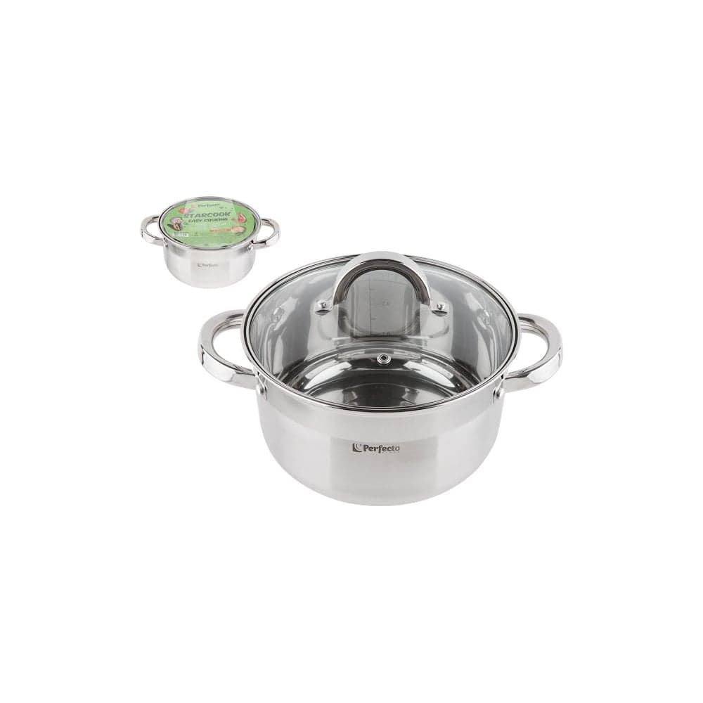 Кастрюля PERFECTO LINEA Starcook из нержавеющей стали 3.2 л 50-520115