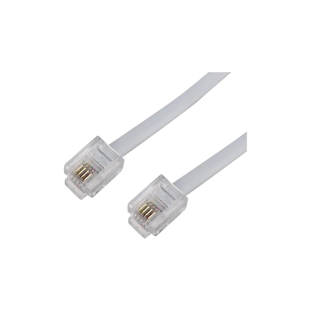 Телефонный удлинитель REXANT RJ-11 (6P-4C), 15 м, белый 18-3151