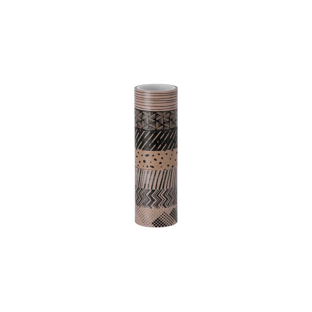 Клейкие WASHI-ленты для декора ОСТРОВ СОКРОВИЩ КОФЕЙНЫЕ ЦВЕТА, 7 цветов, рисовая бумага 661706