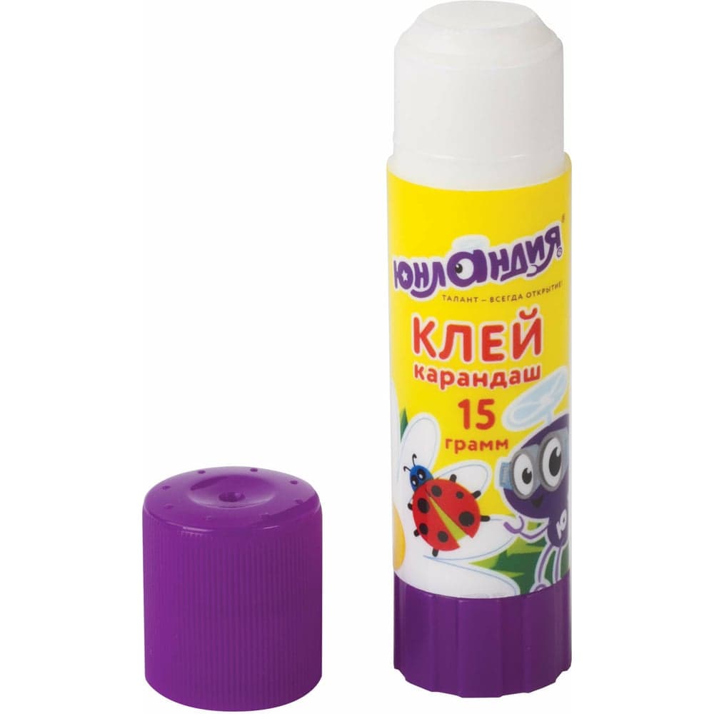 Клей-карандаш ЮНЛАНДИЯ ЮНЛАНДИК И БОЖЬЯ КОРОВКА, 15 г, улучшенный 227611