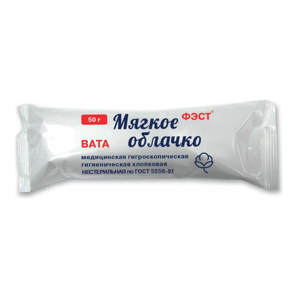 Гигиеническая вата ФЭСТ 50 гр., собст. пр-ва 2679