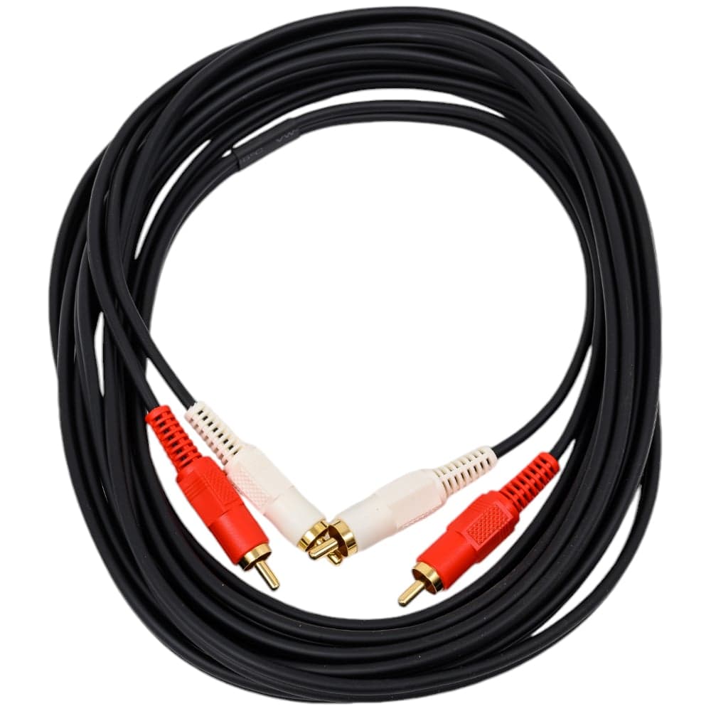 Межблочный кабель PROCAST cable 2RCA/2RCA.5 2RCA m-2RCA m, длина 5m, цвет черный НФ-00000418