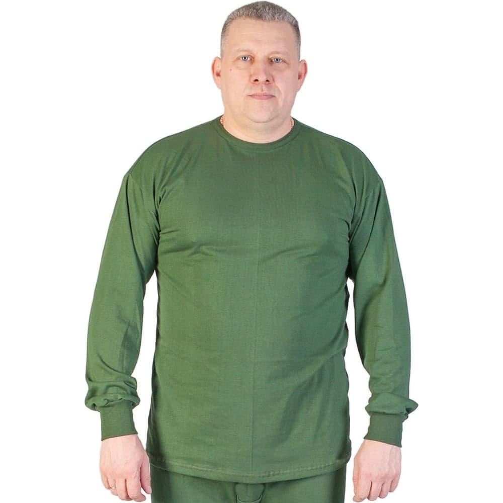Зимняя фуфайка БЕРТА, кулирка, 100% хлопок, оливковый цвет 717о-48-50
