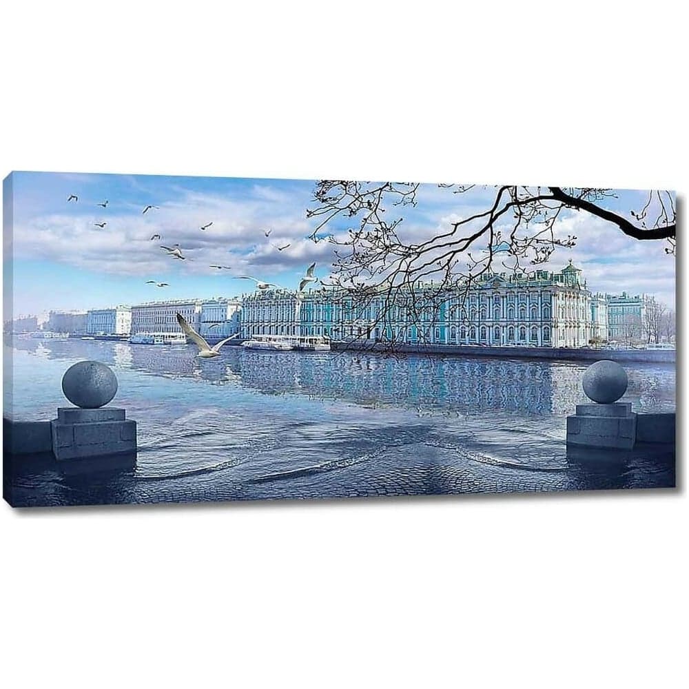 Картина ООО Первое ателье Вид на Эрмитаж 80x40 см ps97404-4