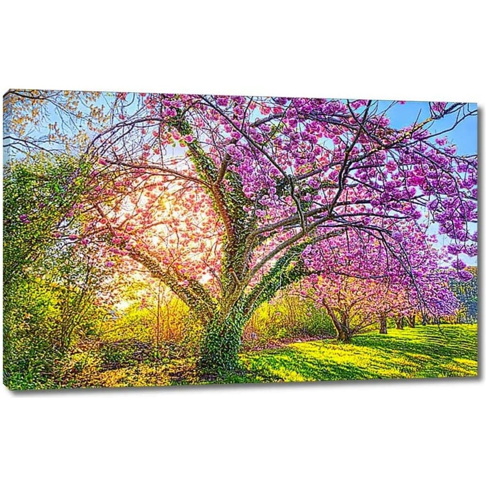 Картина ООО Первое ателье Разноцветное дерево 60x38 см ps95126-3