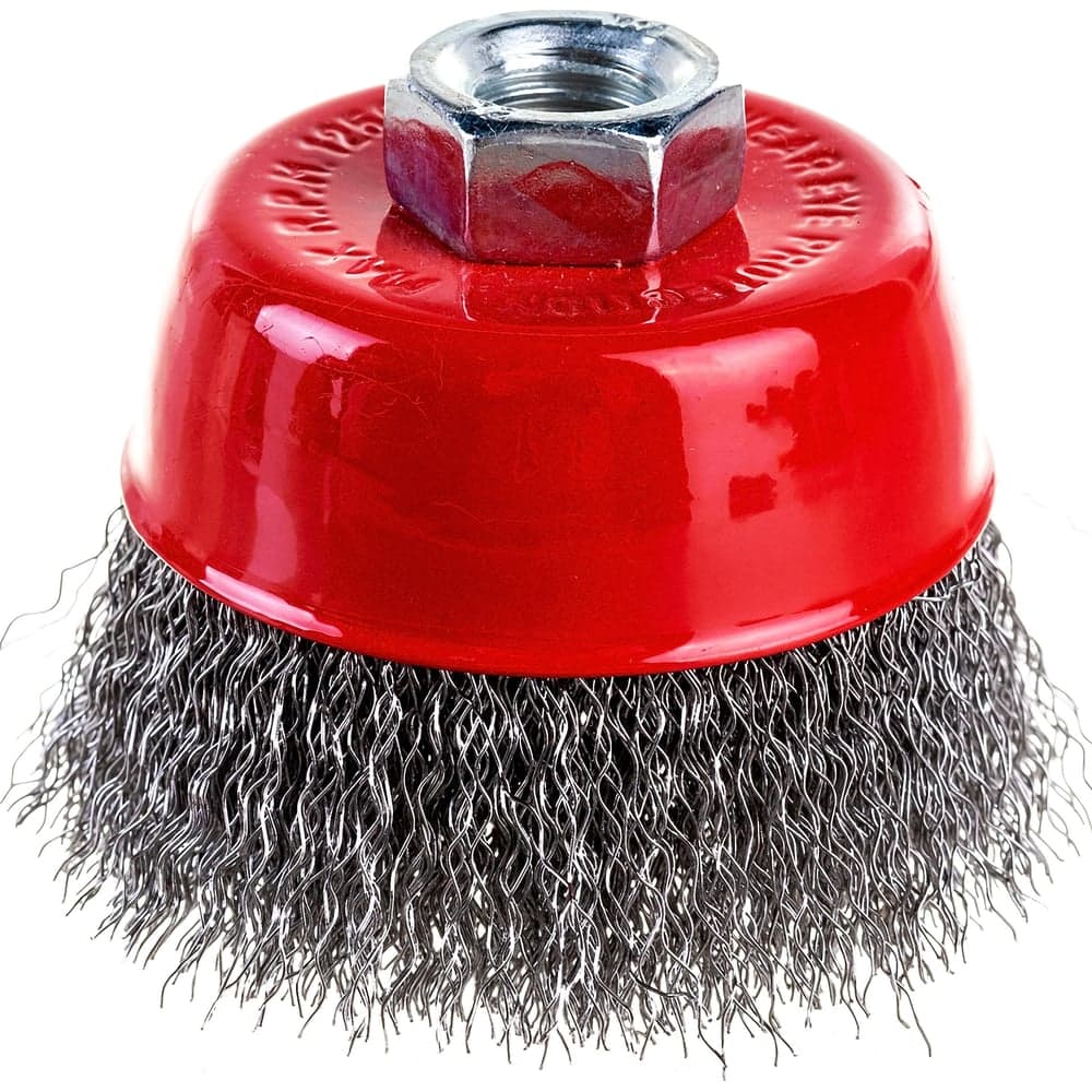 Щетка чашечная 85 мм, М14, витая проволока для УШМ INTERTOOL BT-1085