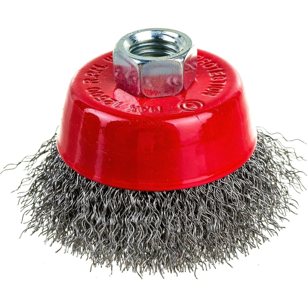 Щетка чашечная 65 мм, М14, витая проволока для УШМ INTERTOOL BT-1065