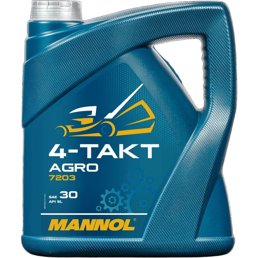 Минеральное моторное масло для садовой техники MANNOL 4-TAKT AGRO SAE 30 4 л. 7203