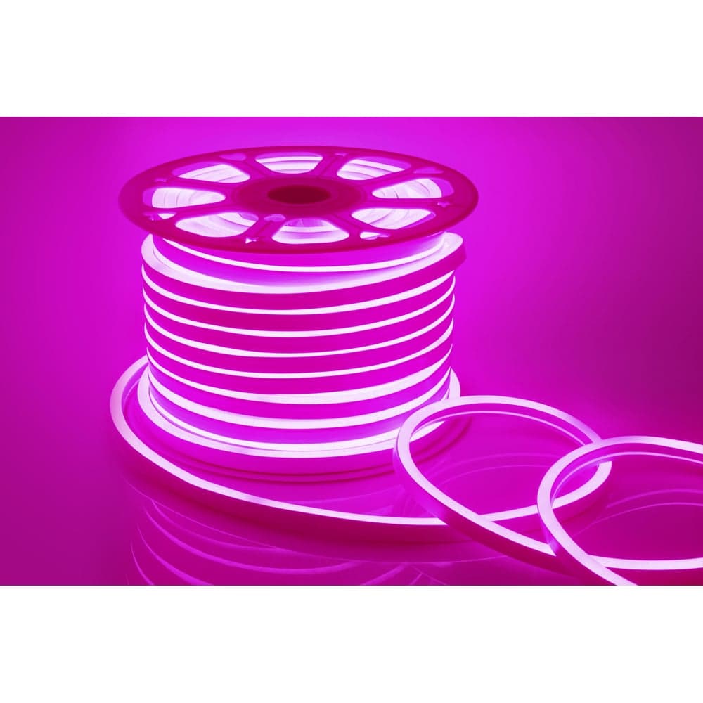 Светодиодный неон Apeyron, мини, 220В, 5,5Вт/м,smd2835,120д/м,IP65, 8x16мм, 50м, розовый / 17-38