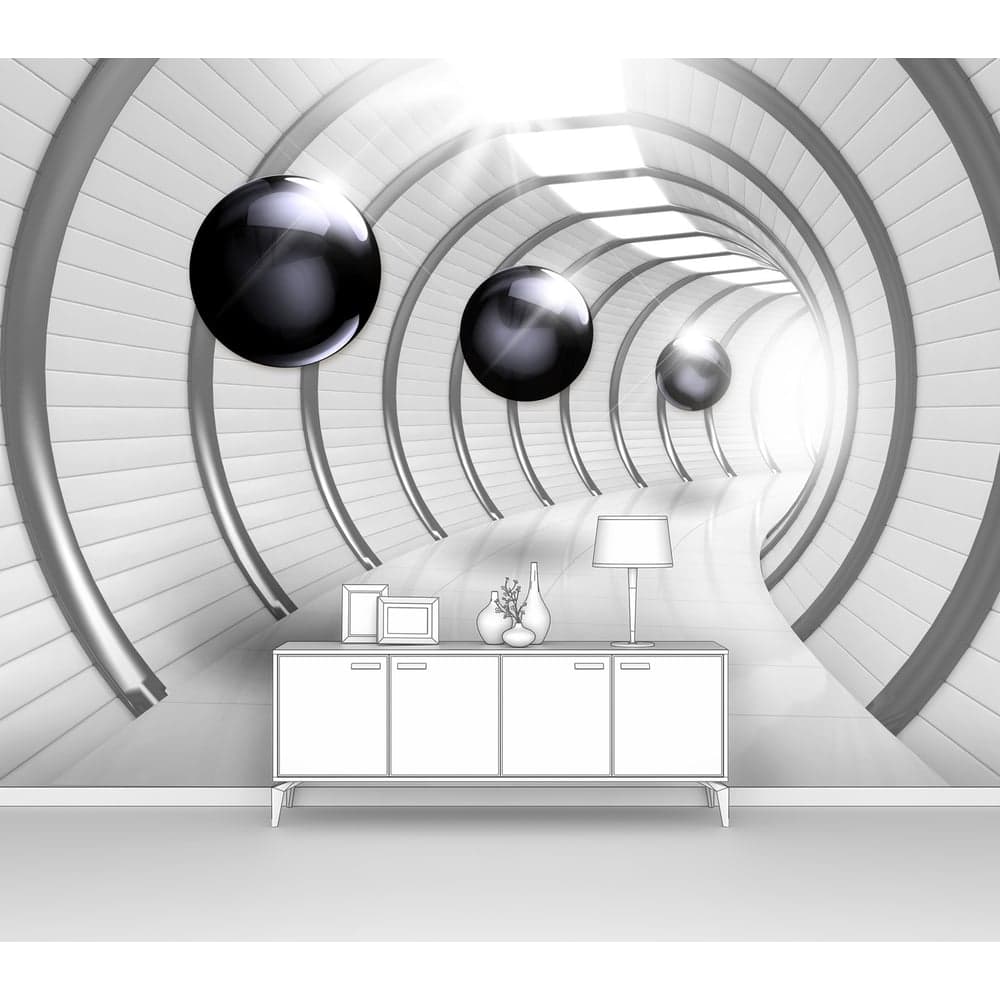 Фотообои 3d абстракции "Шары в круглом тоннеле" 140x100 ШxВ ООО Первое ателье pw93977-1