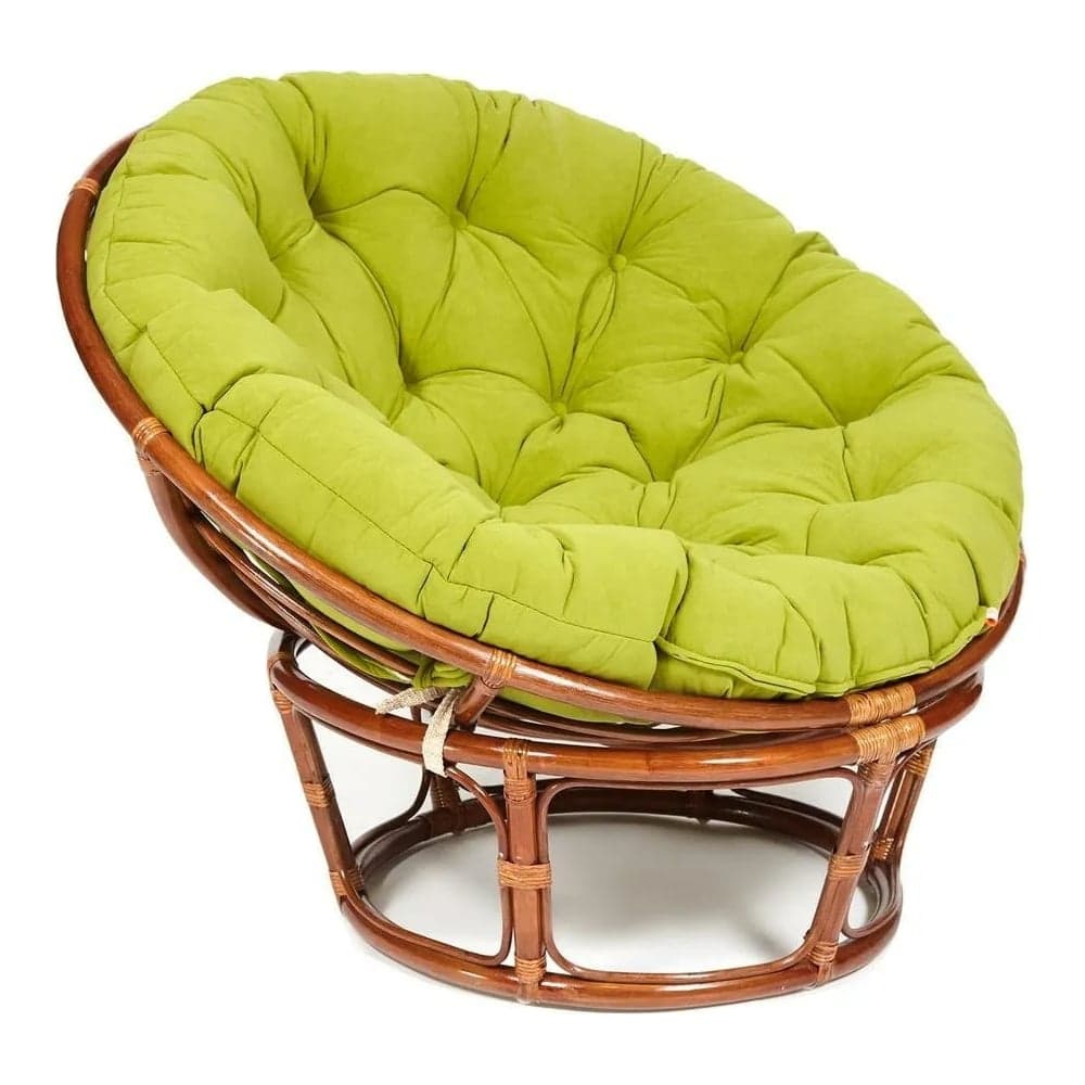 Кресло Tetchair PAPASAN 23/01 W Pecan с подушкой, флок, орех/олива 23 13741