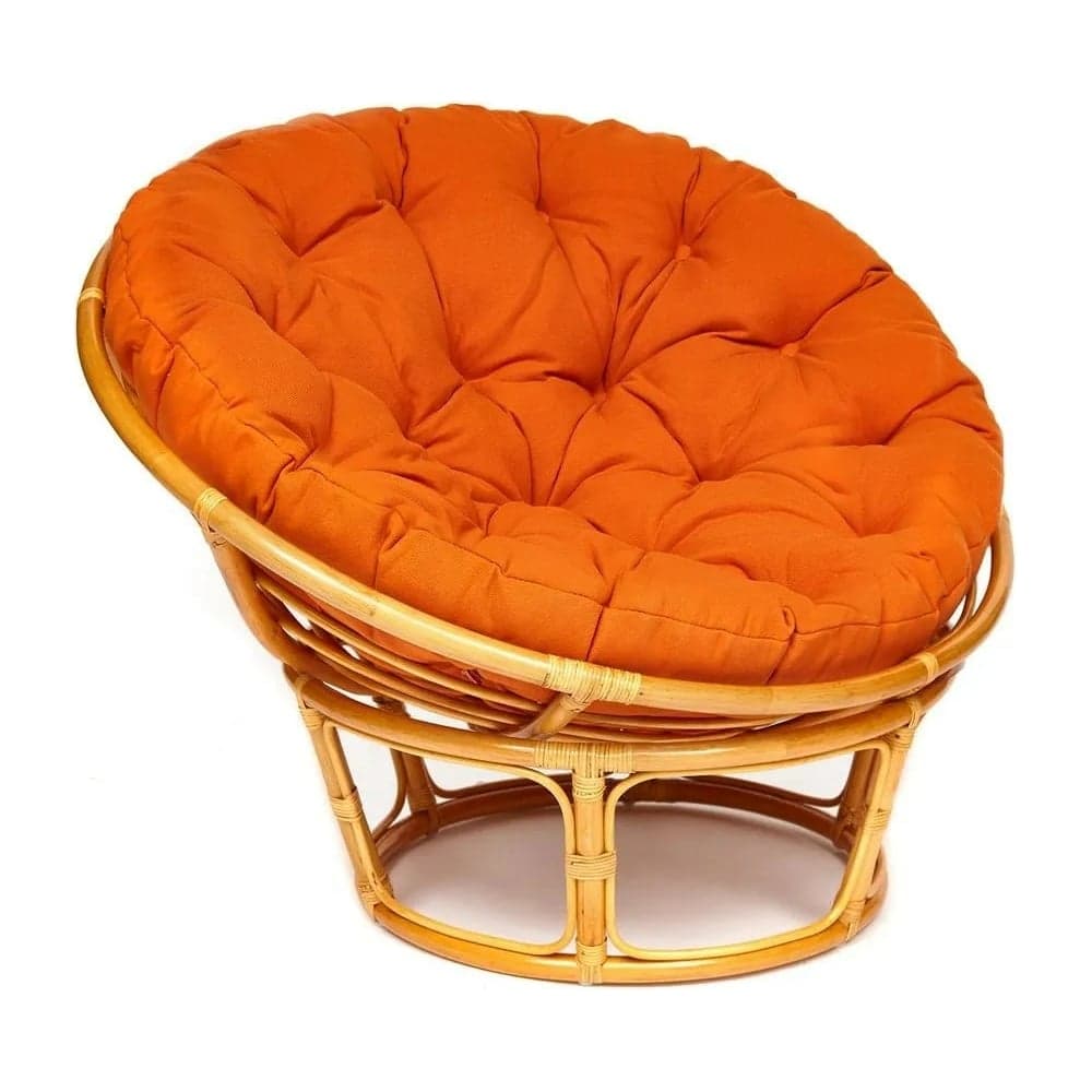 Кресло Tetchair PAPASAN 23/01 W Honey с подушкой, ткань, мед/оранжевый С 23 13736