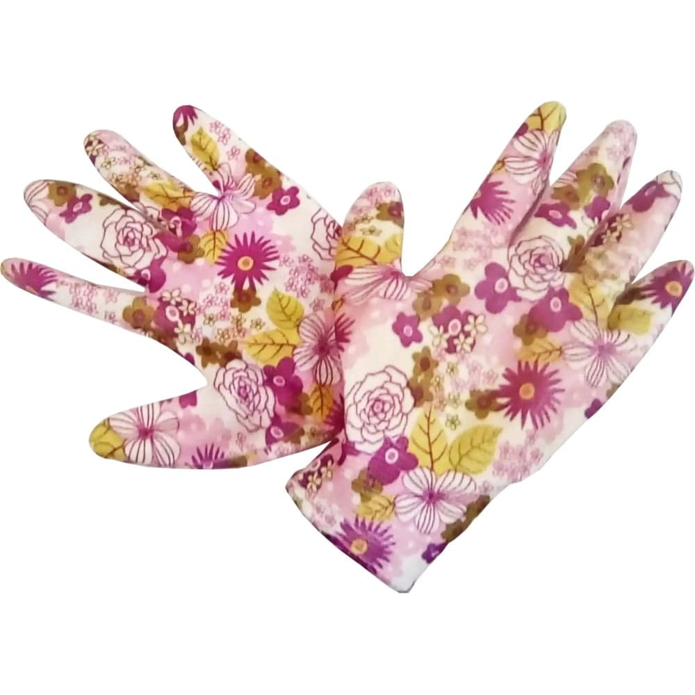 Садовые перчатки СПЕЦ Garden Flowers полиэстер, с прозрачным нитриловым покрытием, р. S/7 GF-PN-08S