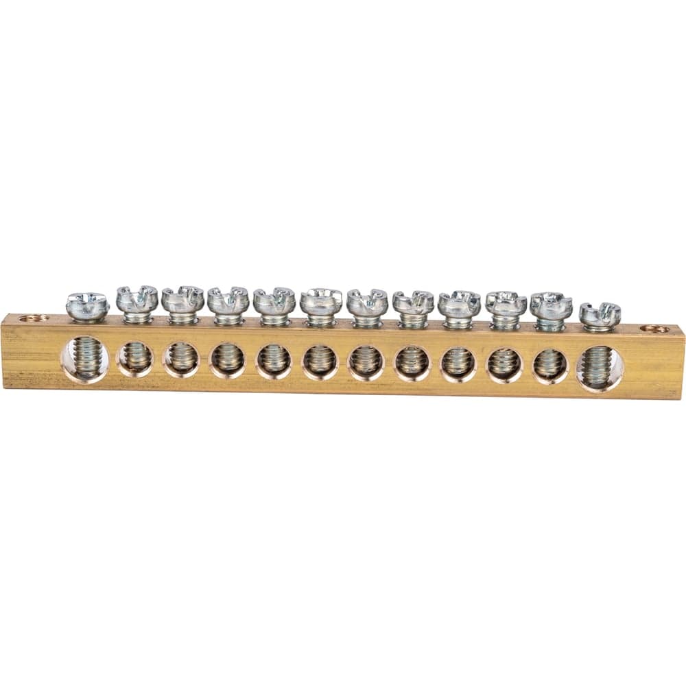 Шина PEN земля-ноль REXANT 6x9 мм 12/2 12 групп/крепеж по краям 11-2368