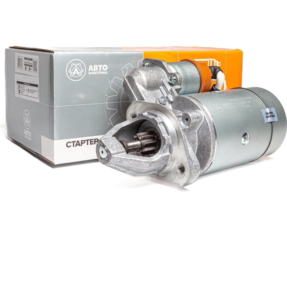 Стартер ГАЗ-53/3307/ПАЗ двигатели ЗМЗ-511/-513/-523 12В/1.5 кВт z=9 АВТОЭЛЕКТРИКА СТ230А1-10 02.1411