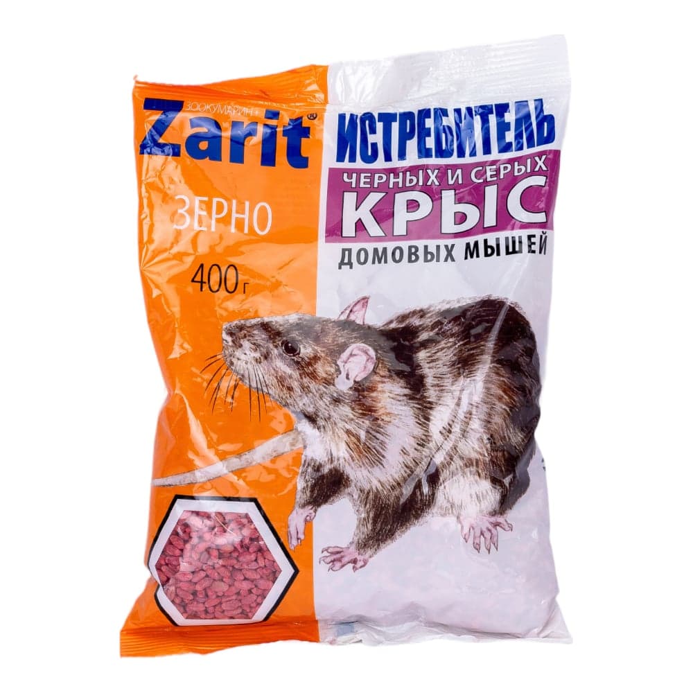 Средство от крыс и мышей Zarit зерно ИСТРЕБИТЕЛЬ ЗООКУМАРИН+ 400 г 129194