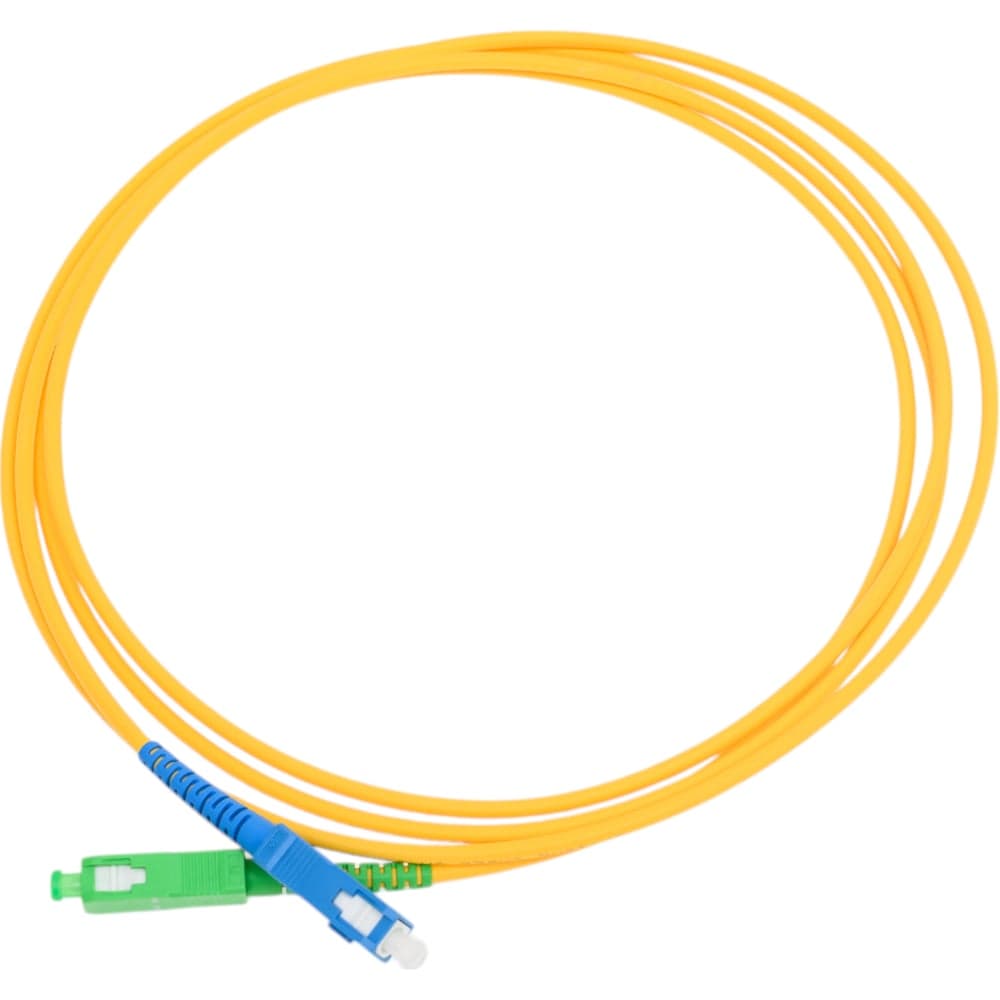 Оптический переходной патч-корд REXANT (SM), 9/125 (OS2), SC/APC-SC/UPC, симплекс, LSZH, 2м 50-2051