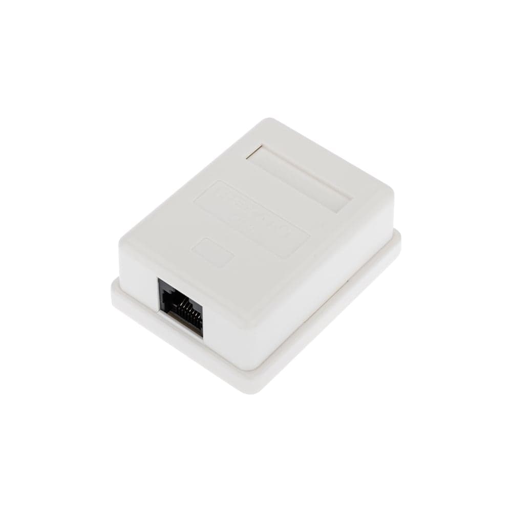 Компьютерная внешняя неэкранированная розетка REXANT 1-порт RJ-45 (8P8C), UTP категория 6 03-0132