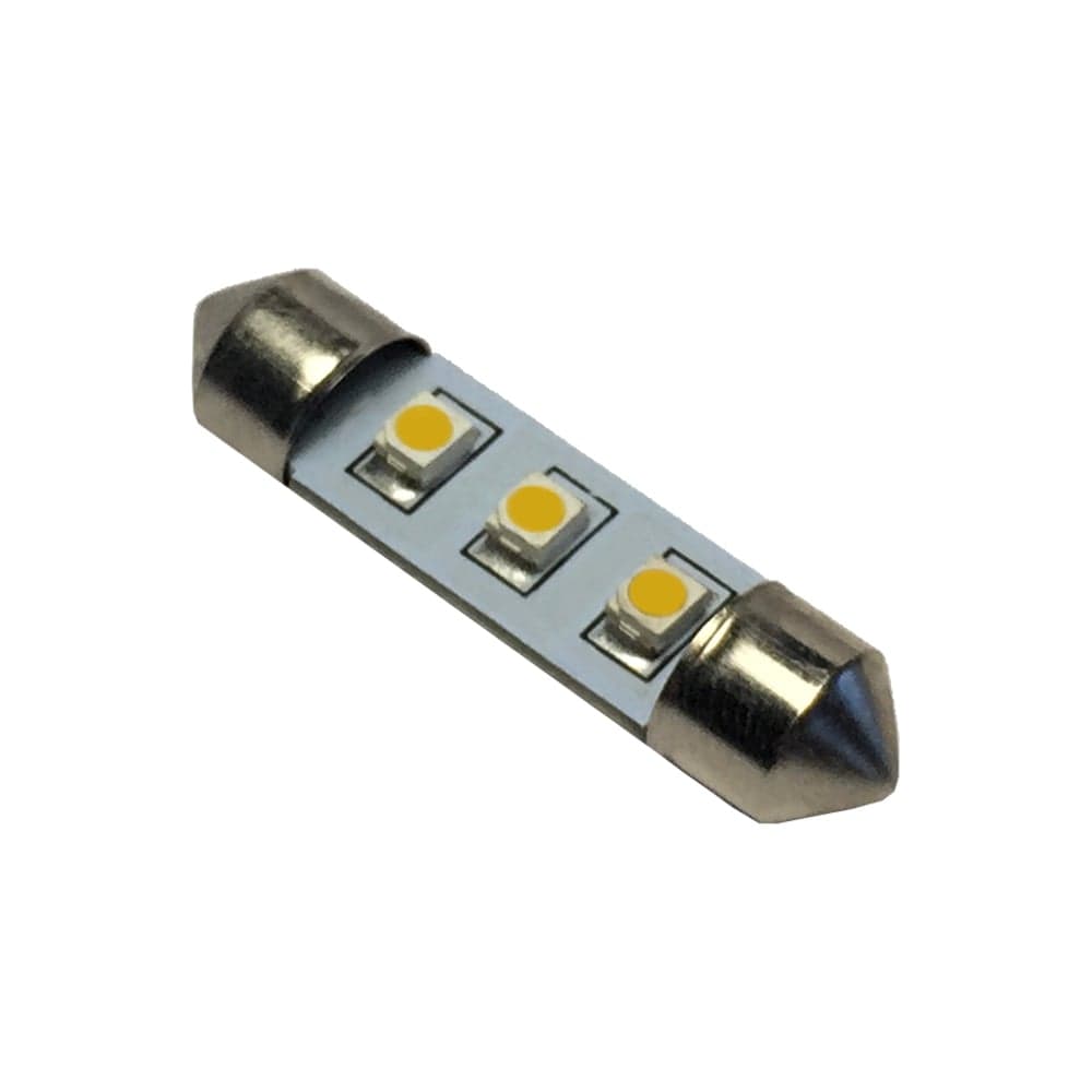 Светодиод Nord-Yada 12В T11x36-S8.5, 3SMD size 3528, C5W теплый белый 0.24В 16 мл, 2 шт 900304