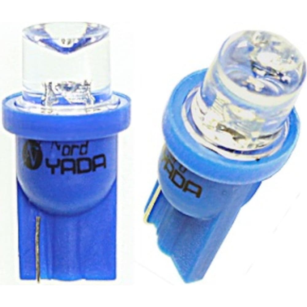Светодиод Nord-Yada 12V T10-01 1LED W5W Base:BW2,1 х9,5D конус синий 0.13W 0.4lm 2 шт 900289