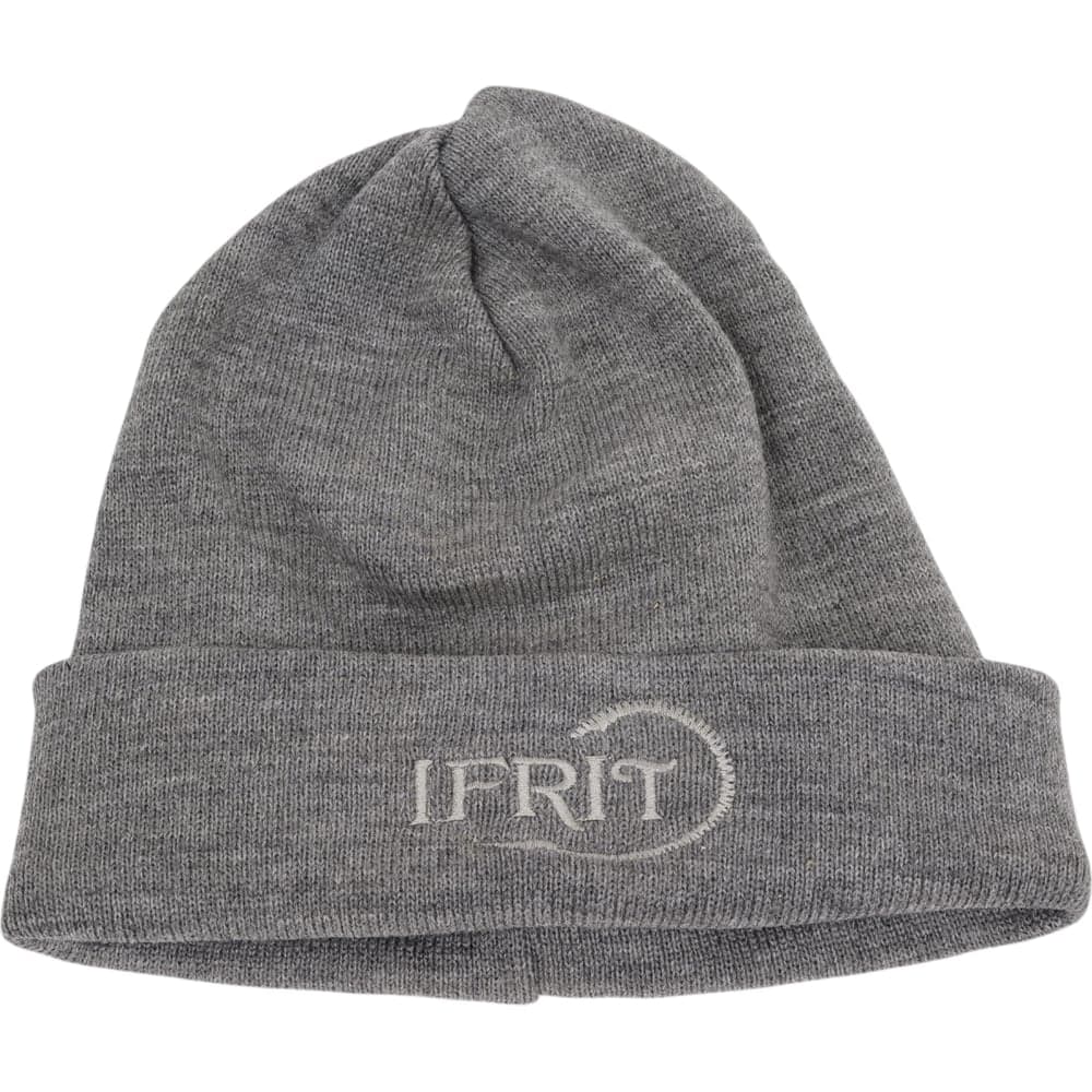 Шапка с отворотом Ifrit Ran двойная вязка, серый меланж Ш-470-3 4630086584246