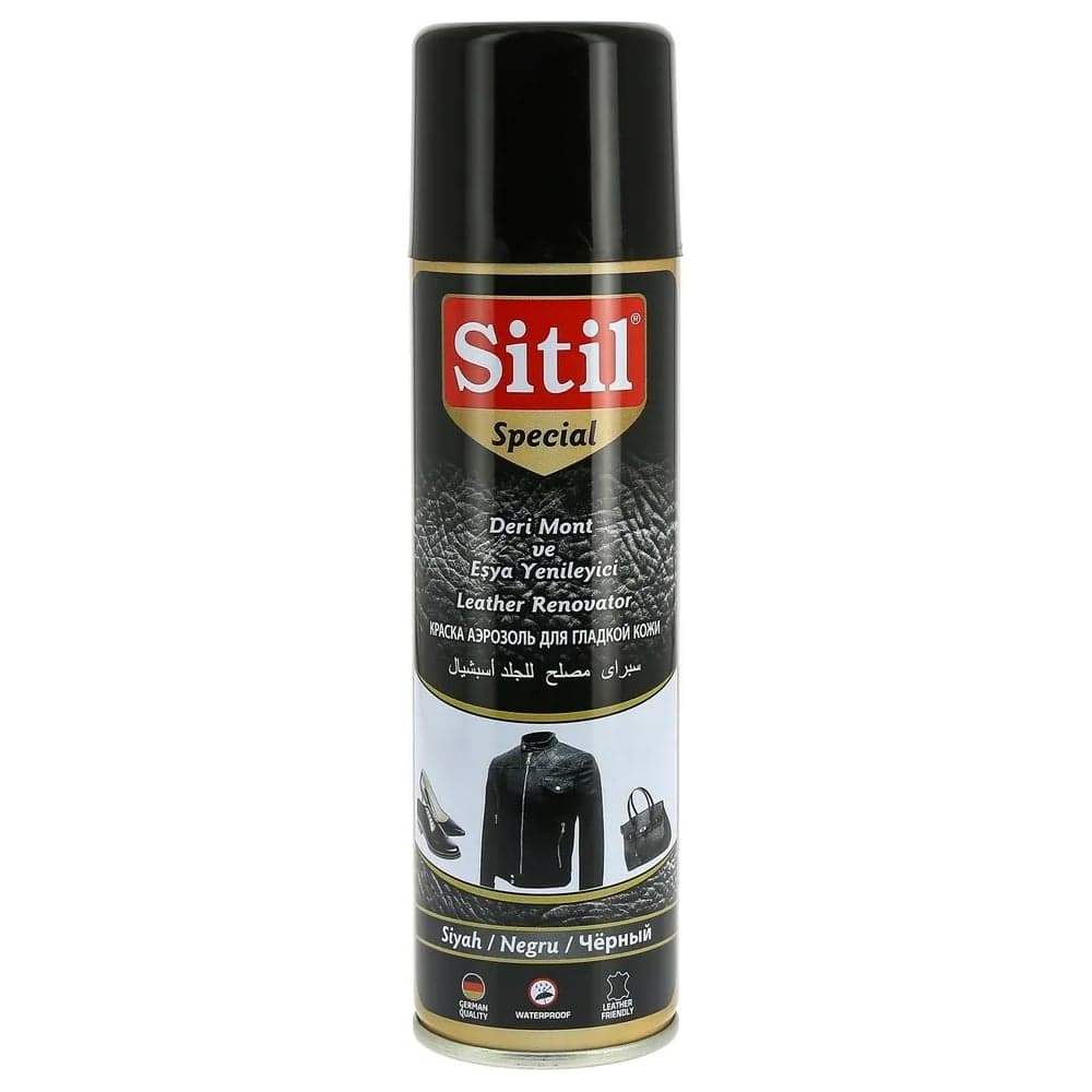 Восстановитель цвета для гладкой кожи Sitil Leather Renovator Spr. черный 250 мл 167.01 SSMB