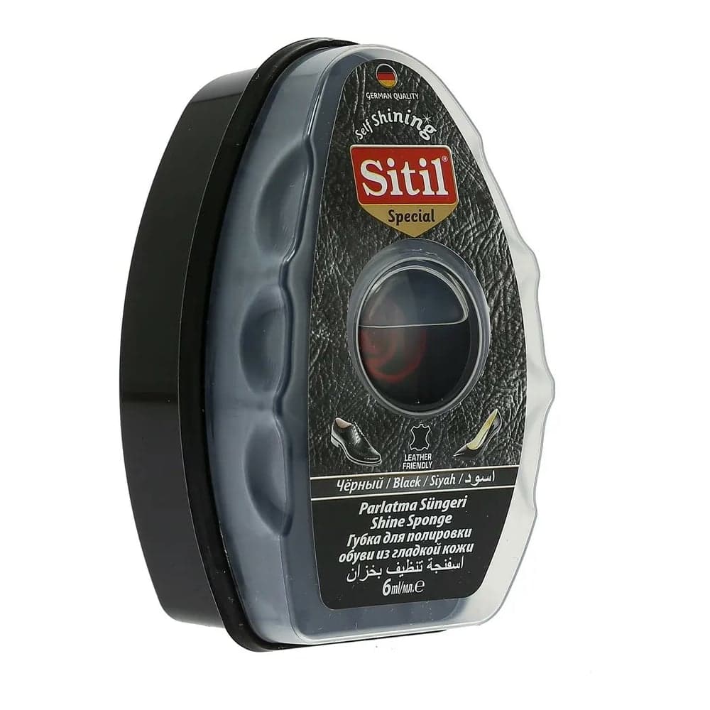Губка с дозатором для полировки обуви из гладкой кожи Sitil Self Shining черная, 6 мл 126.01 SDPS