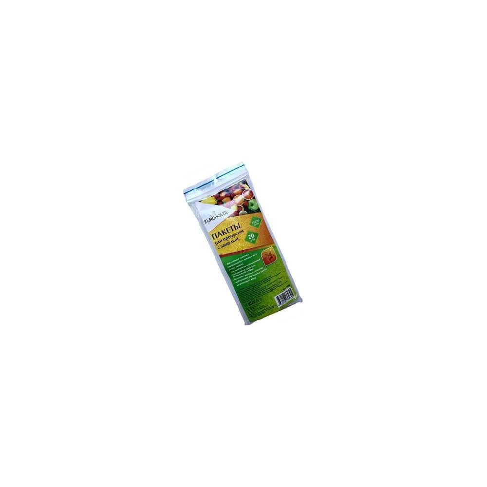 Пакеты для продуктов EUROHOUSE с защелкой 15x20 см, 20 шт 13550