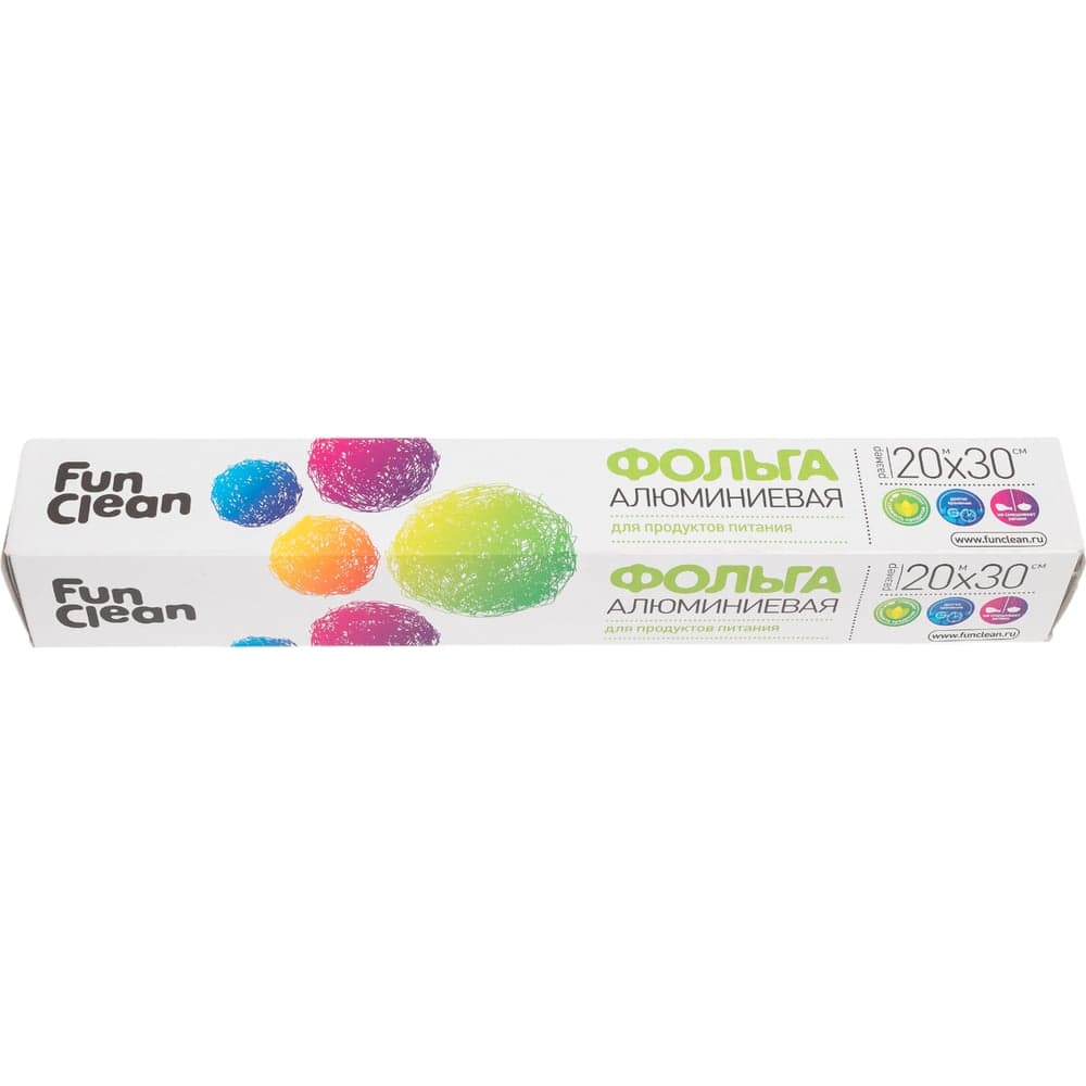 Алюминиевая пищевая фольга Fun Clean 20 м, 30 см, в картонной упаковке 6775
